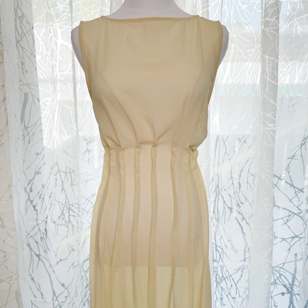 ARCINA ORI CREAM SHEER SLEEVELESS AUDREY MAXI DRESS - Picture 6 of 14